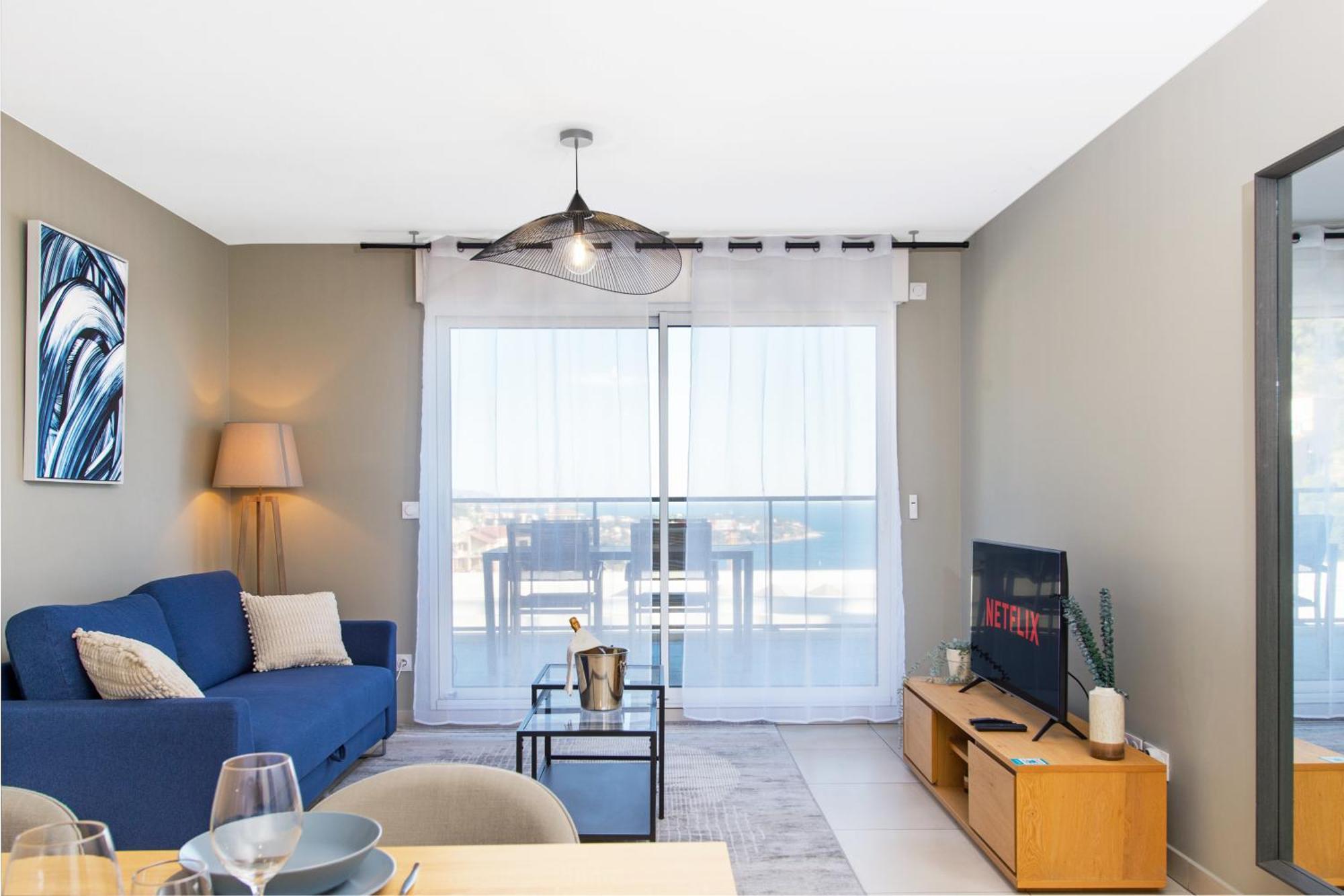 Luxury Apartment - Sea View - Private Parking - Bp Beausoleil Bagian luar foto
