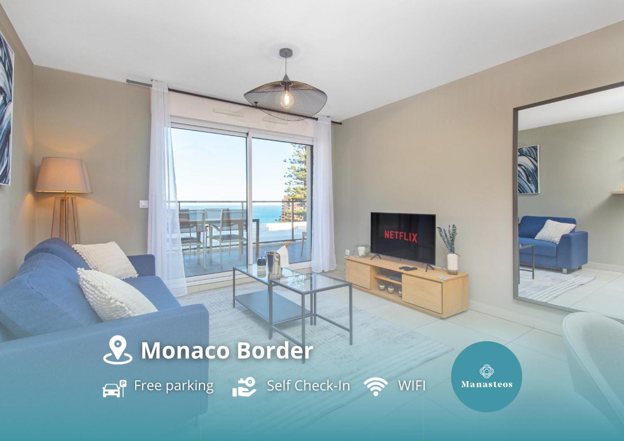 Luxury Apartment - Sea View - Private Parking - Bp Beausoleil Bagian luar foto
